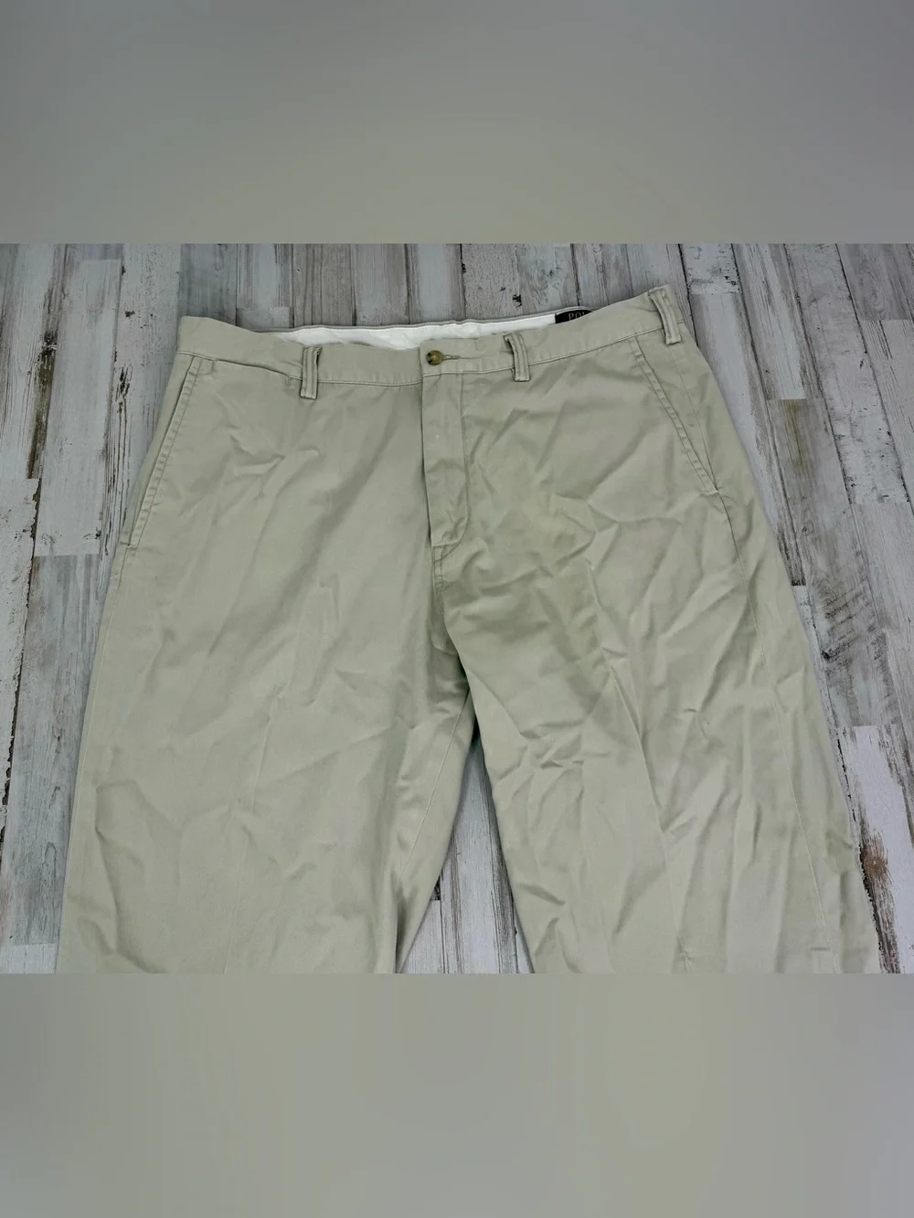 Polo Ralph Lauren 38x29 Classic Fit Beige Cotton Twill Casual Pants Men's
